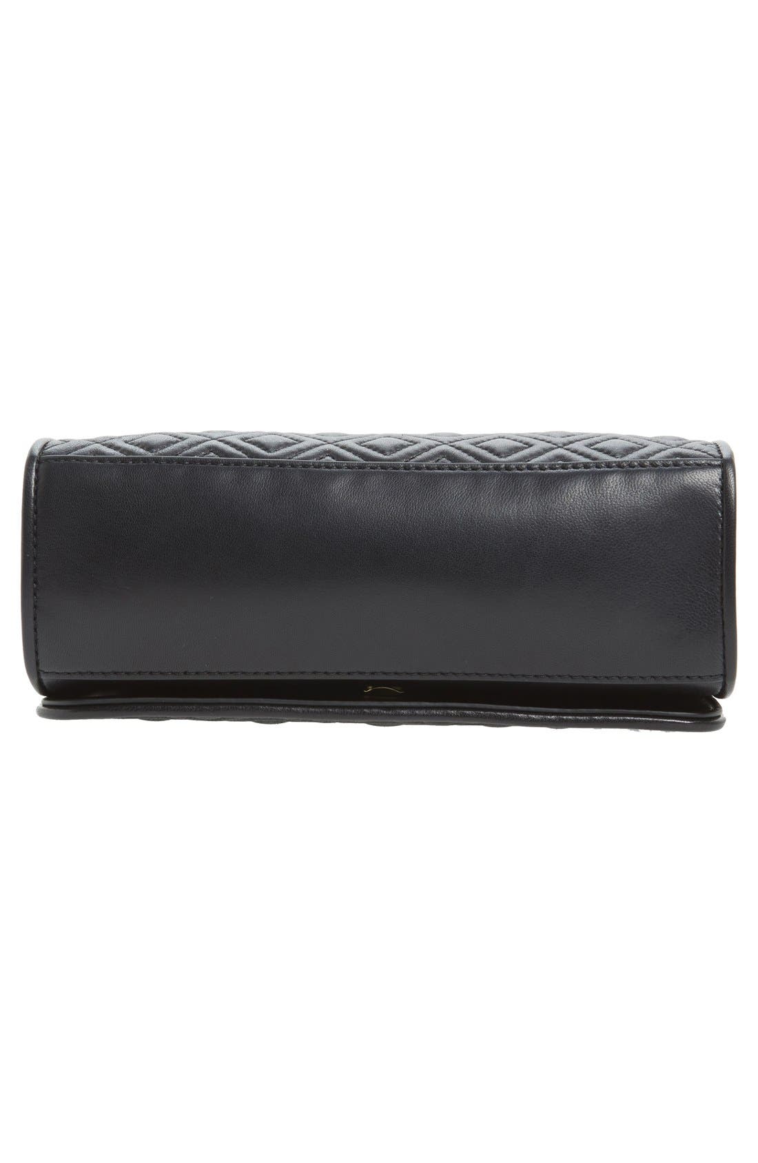 'Medium Fleming' Leather Shoulder Bag, Alternate, color, BLACK