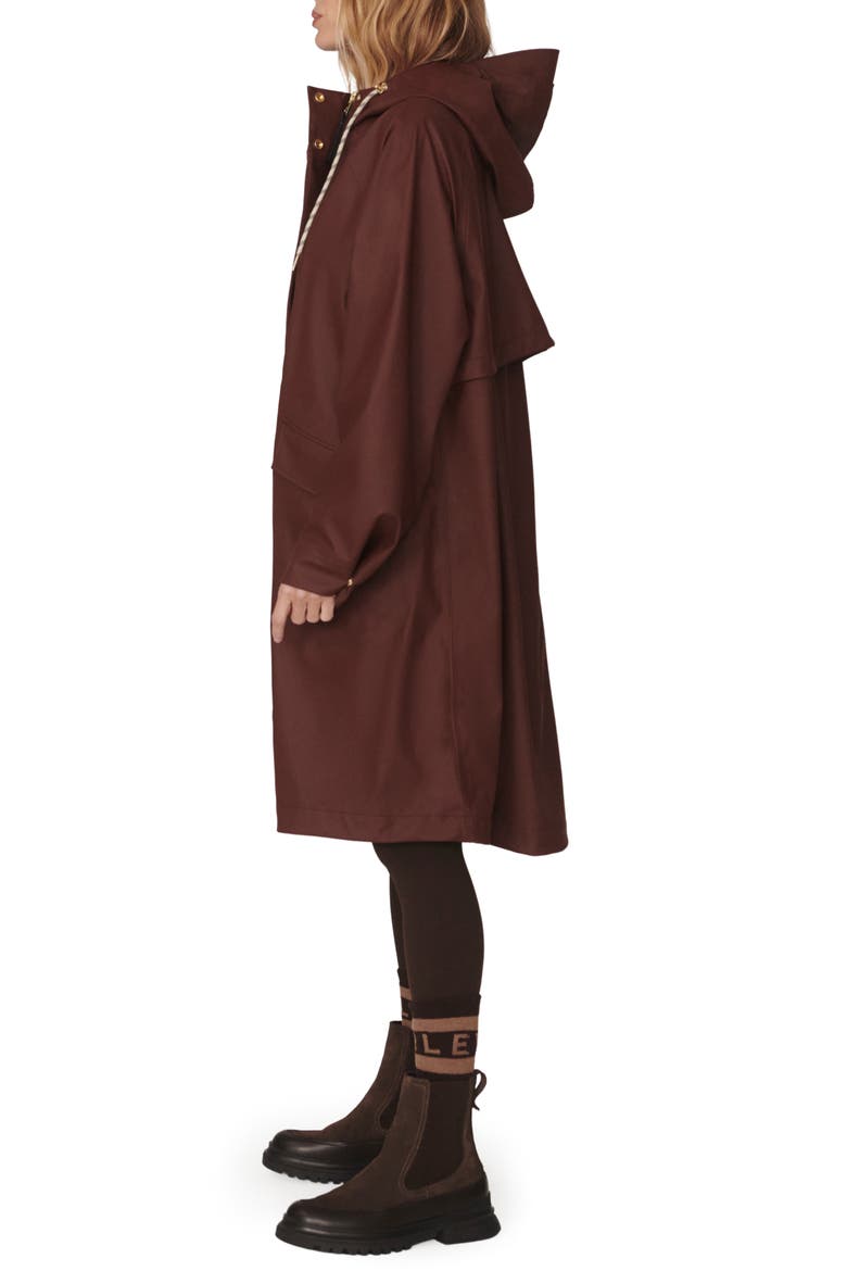 Tovera Long Rain Jacket, Alternate, color, MAHOGANY