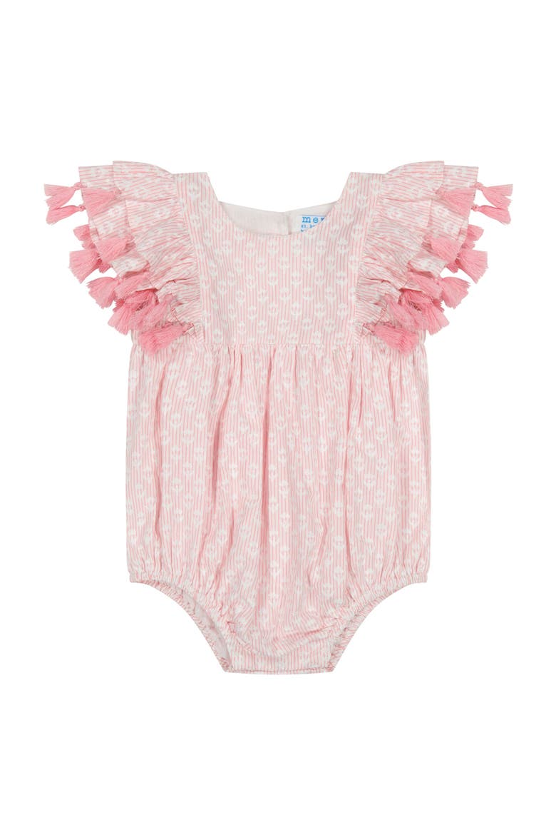 Anna Baby Romper Rose Stripe, Main, color, Rose Stripe