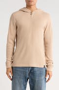 Lucky Brand Waffle Fleece Henley Hoodie