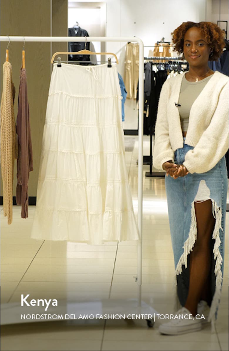 Tiered Cotton Prairie Maxi Skirt, sales video thumbnail