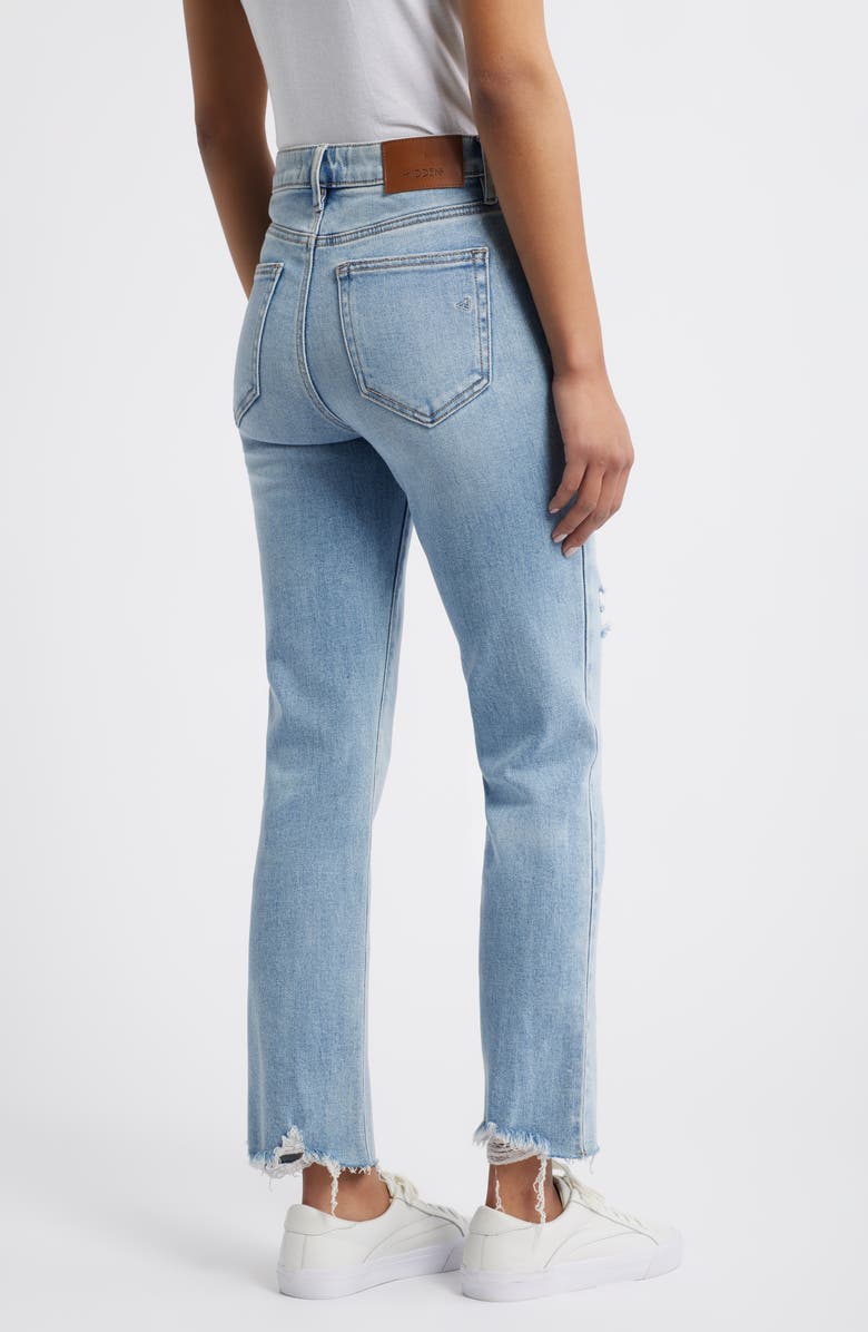 HIDDEN JEANS Raw Hem Ankle Cigarette Jeans, Alternate, color, Medium