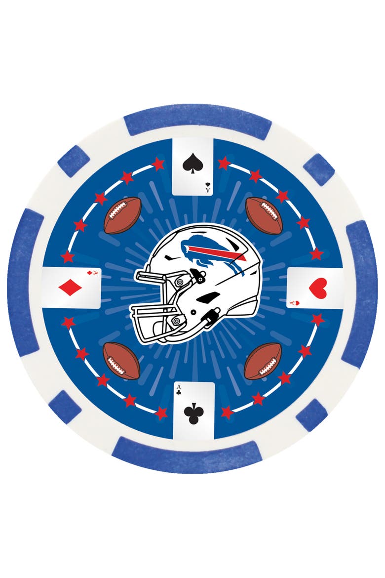 Buffalo Bills 100 Piece Poker Chips, Alternate, color, Multicolor