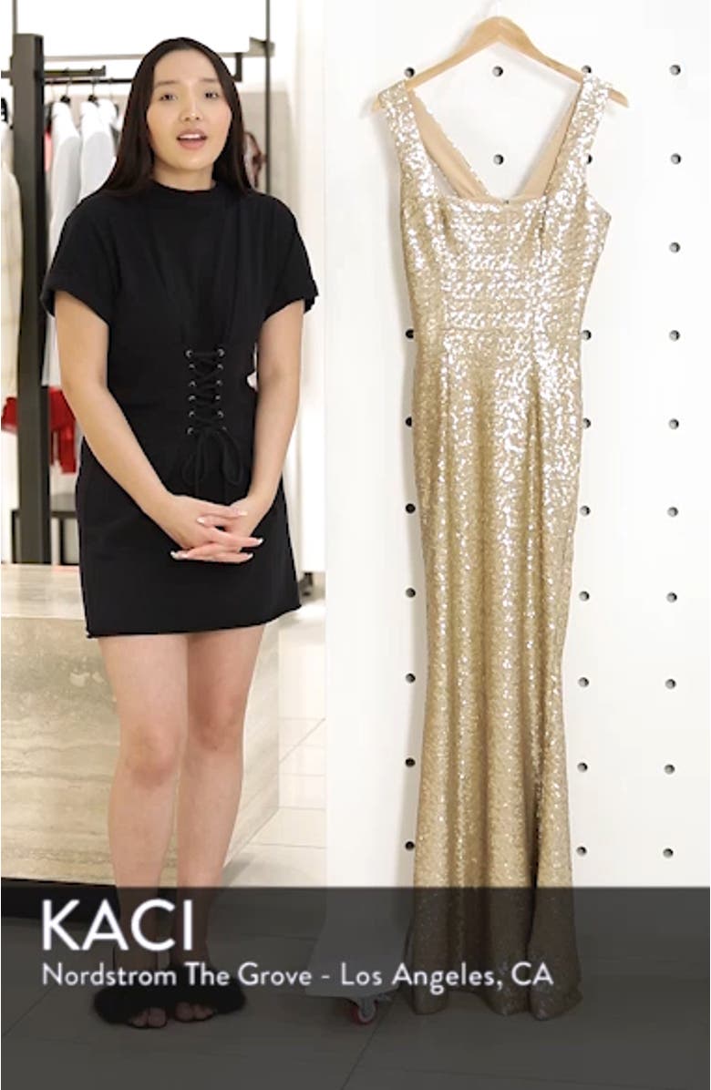 Dress the Population Raven Sequin Gown | Nordstrom