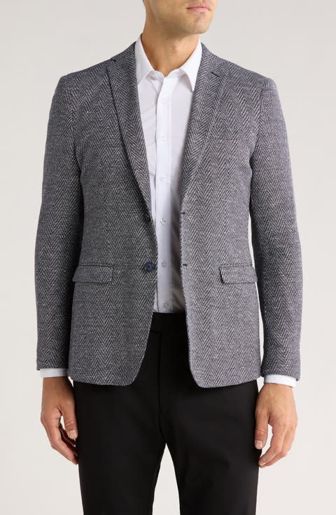 Herringbone Cotton & Linen Blend Sport Coat