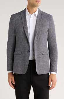John Varvatos Star USA Herringbone Cotton & Linen Blend Sport Coat
