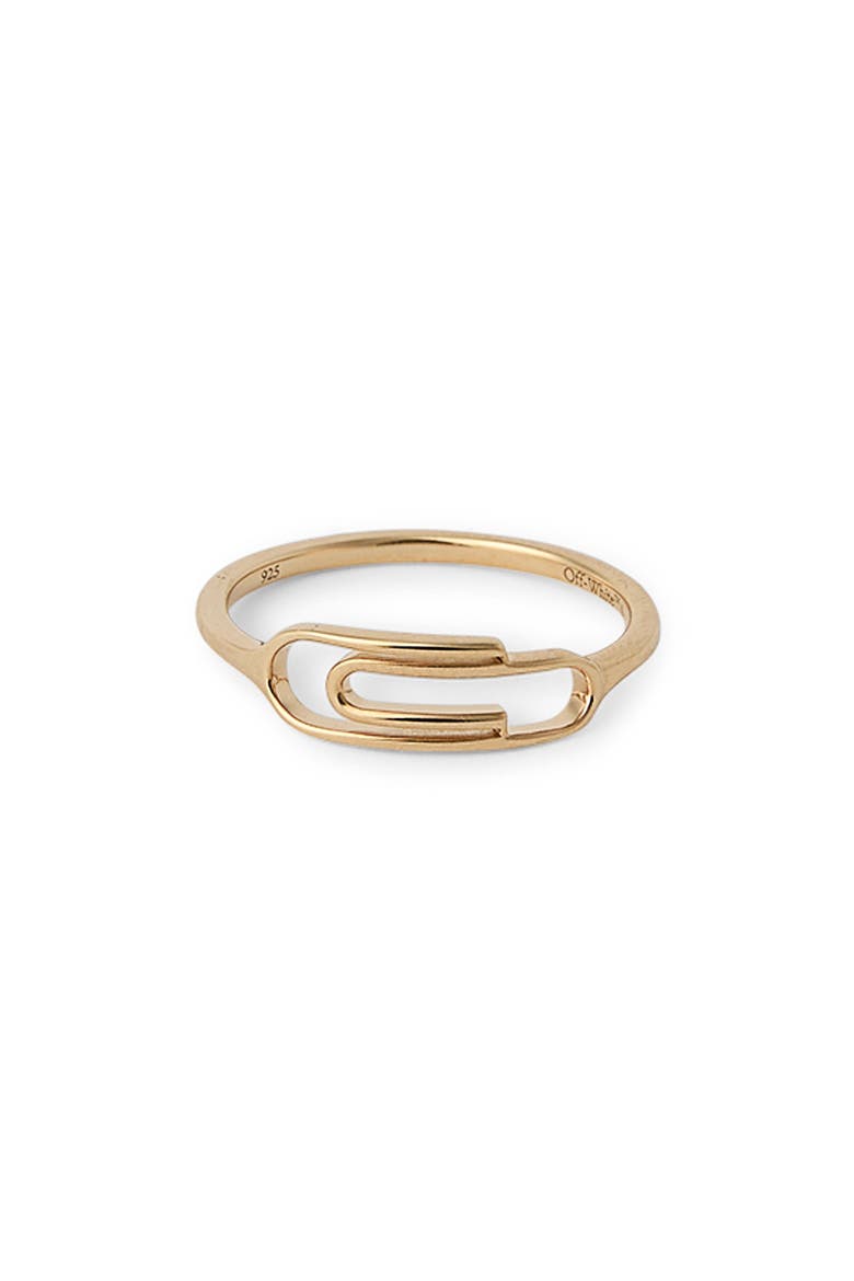 Paper Clip Ring, Main, color, YELLOW GOLD