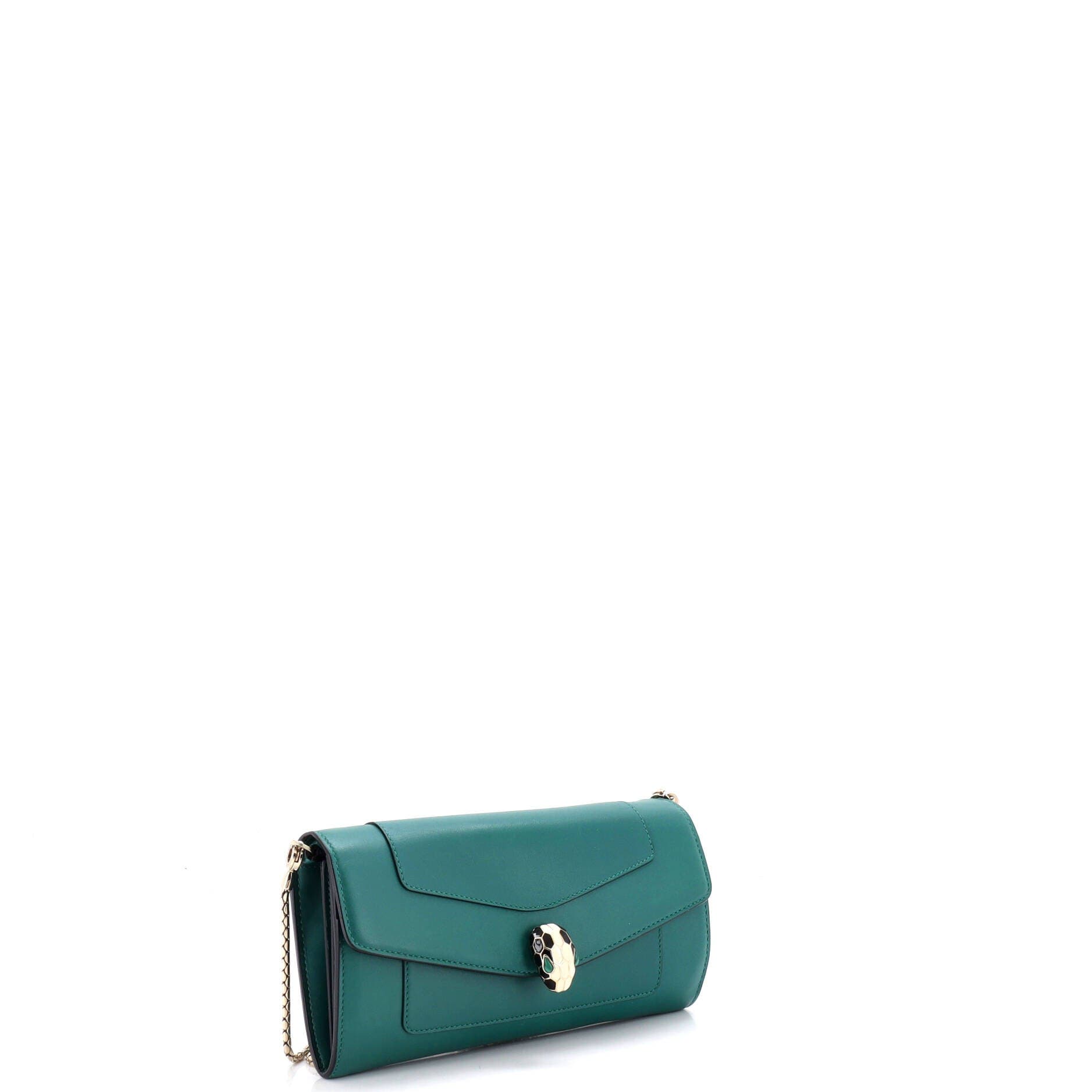 Pre-Owned Bvlgari Serpenti Forever Wallet On Chain Leather Long (Women ...