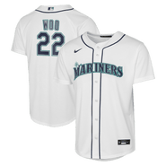 Nike Youth Nike Bryan Woo White Seattle Mariners Home Baseline Jersey