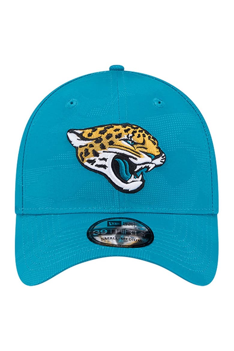 Men's New Era  Teal Jacksonville Jaguars Tonal Camo 39THIRTY Stretch Fit Hat, Alternate, color, Teal