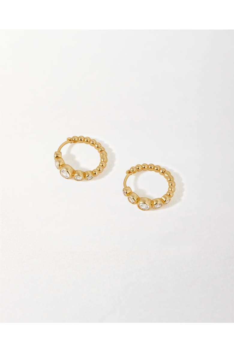 Serena White Sapphire Hoop Earring, Alternate, color, White Sapphire