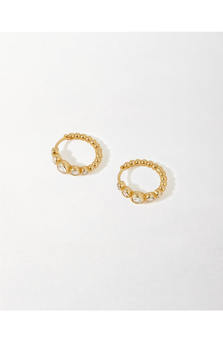 Edge of Ember Serena White Sapphire Hoop Earring, Alternate, color, White Sapphire