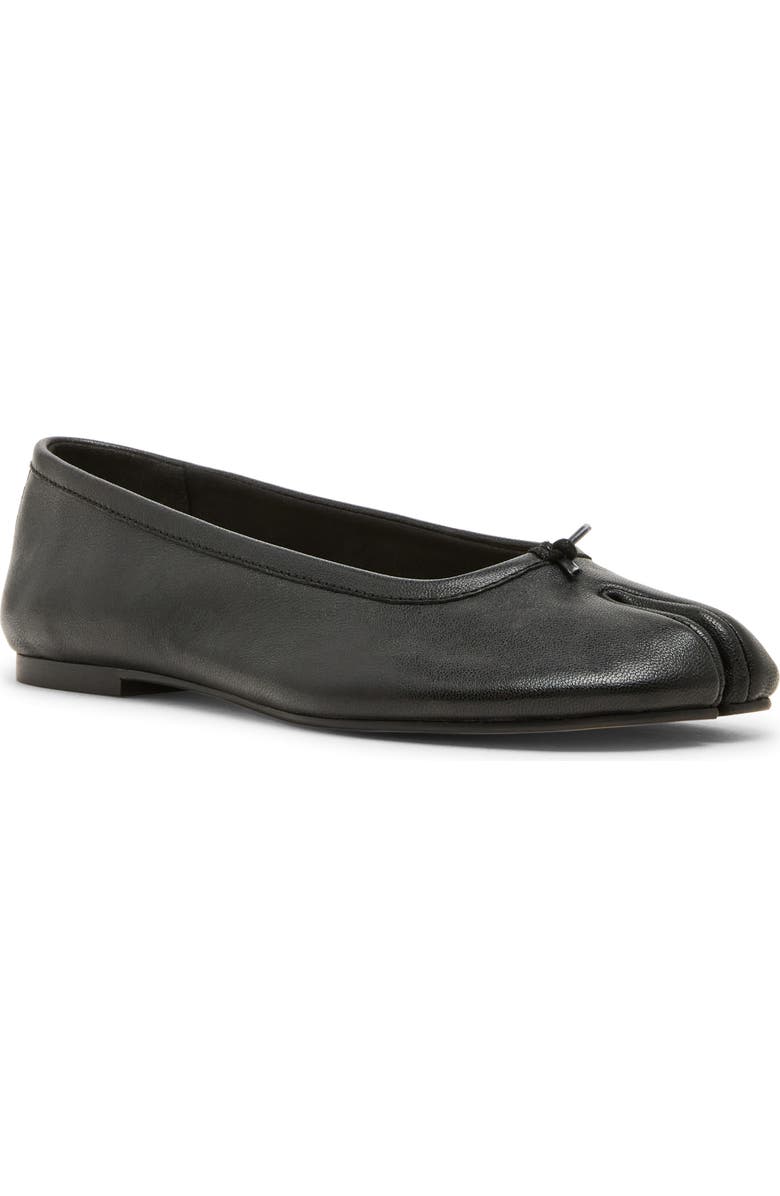 Steve Madden Calico Split Toe Ballet Flat, Main, color, Black Leather