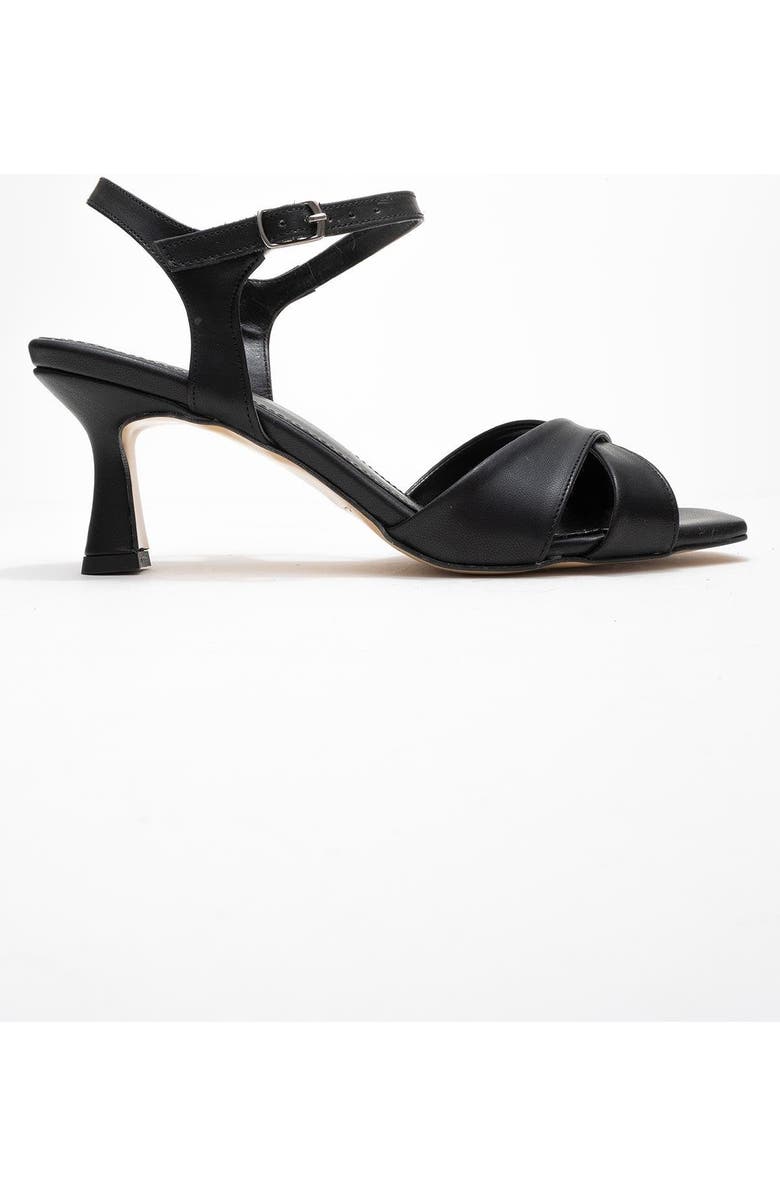 Prologue Shoes Melin Cross Strap Stiletto Sandal, Alternate, color, Black