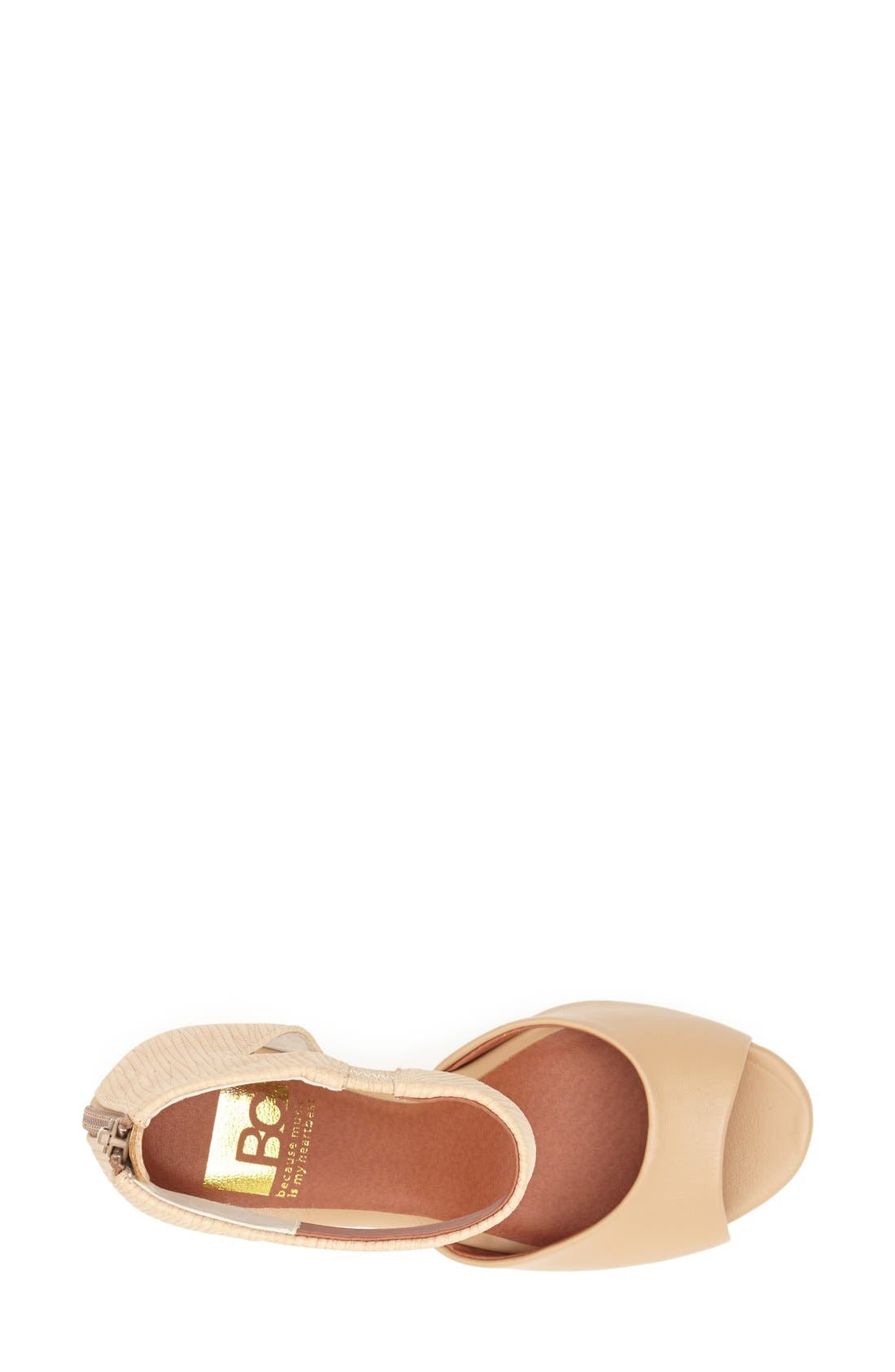 'Deep Down' Wedge Sandal, Alternate, color, VACCHETTA/ VACCHETTA EXOTIC