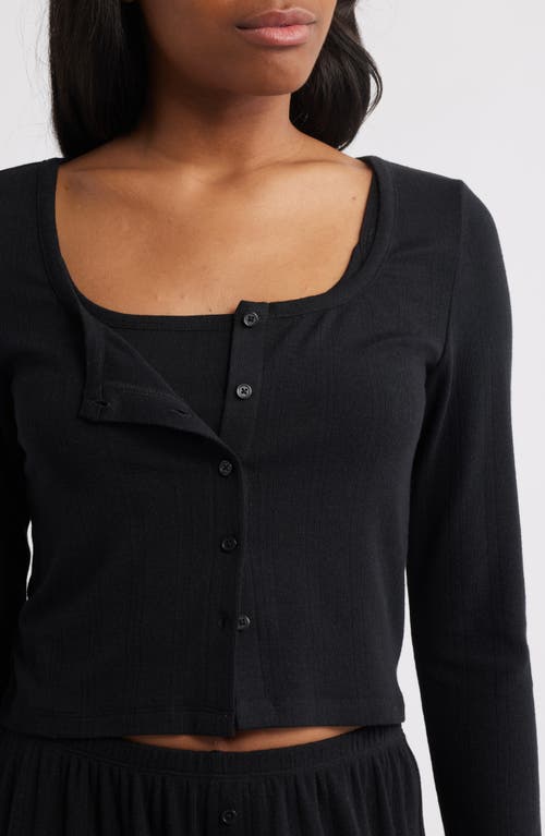 Open Edit 3-piece Pointelle Knit Pajamas