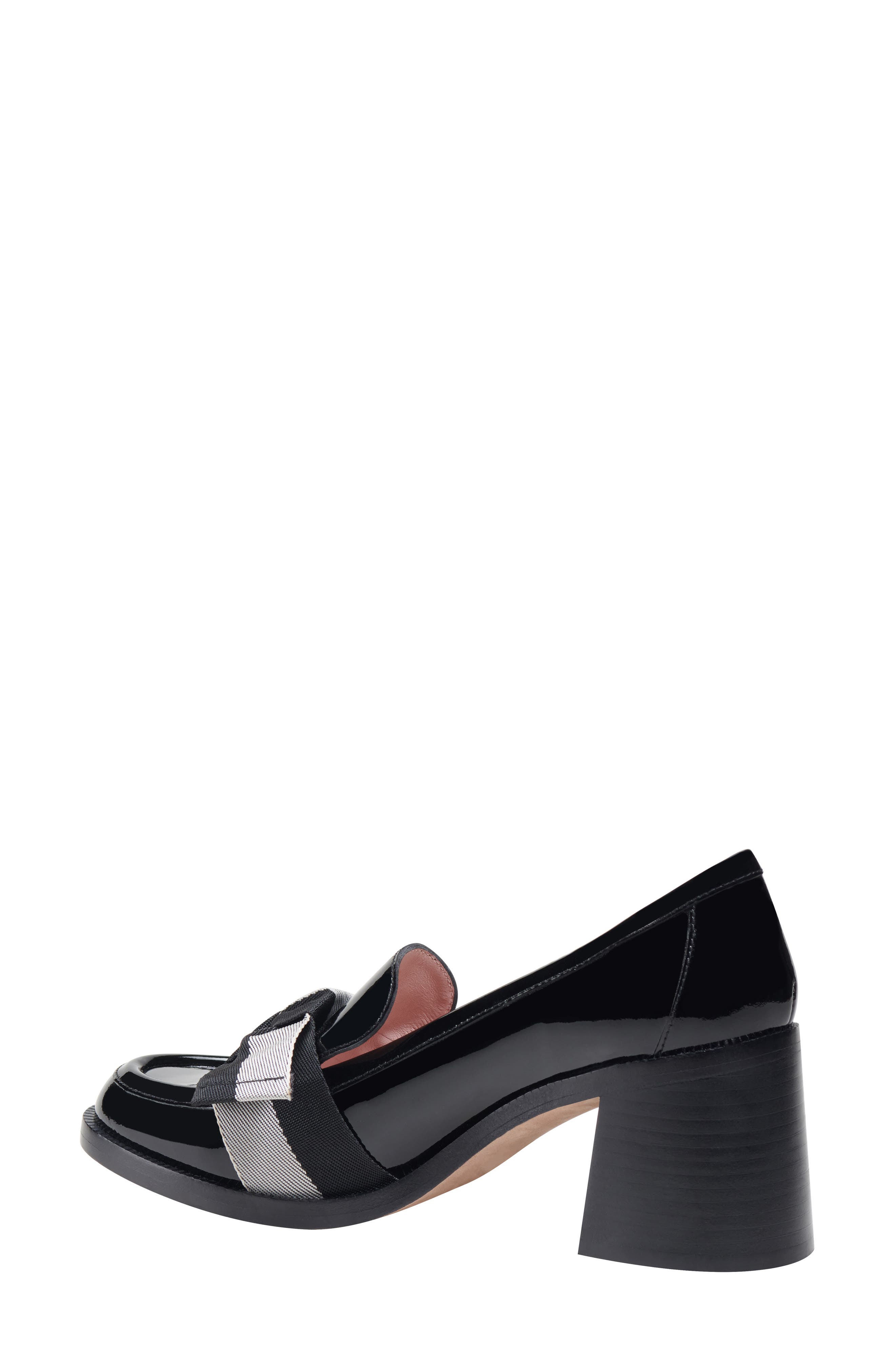 Kate Spade New York leandra block heel loafer, Alternate, color, Black Multi.