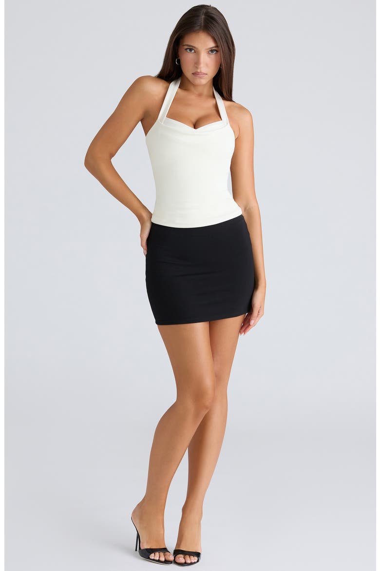 The Peekaboo Halter Corset Top, Alternate, color, IVORY