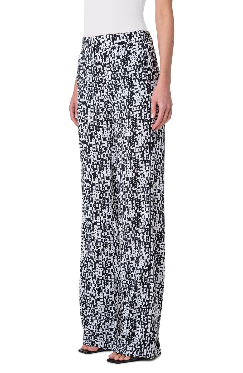 Akris punto Marla Mini Half Grid Circle Print Moss Crepe Pants, Alternate, color,