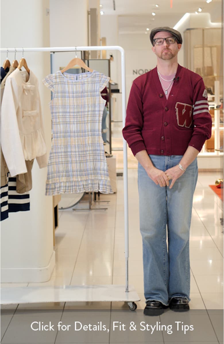 Bright Side Plaid Smocked Minidress, sales video thumbnail