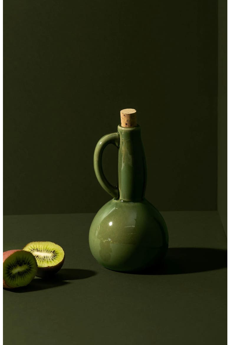 Stoneware Olive Oil Dispenser | Dadasi 15 oz, Main, color, Green