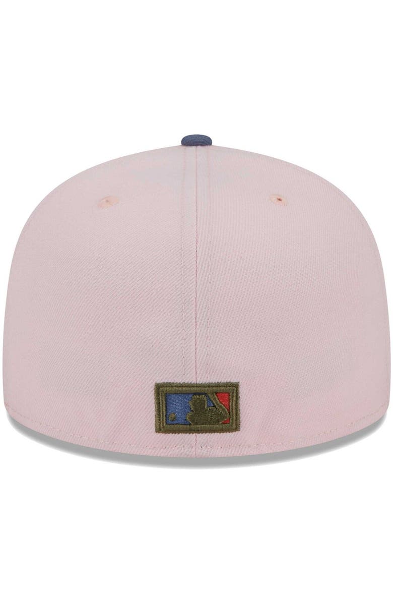 New Era Men's New Era Pink/Blue Toronto Blue Jays  Olive Undervisor 59FIFTY Fitted Hat, Alternate, color, 