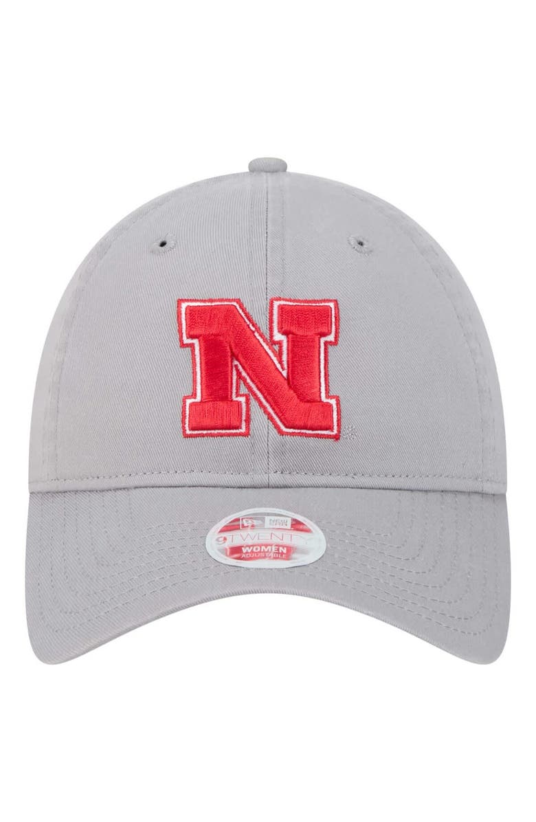 New Era Women's New Era  Gray Nebraska Huskers Logo 9TWENTY Adjustable Hat, Alternate, color, 