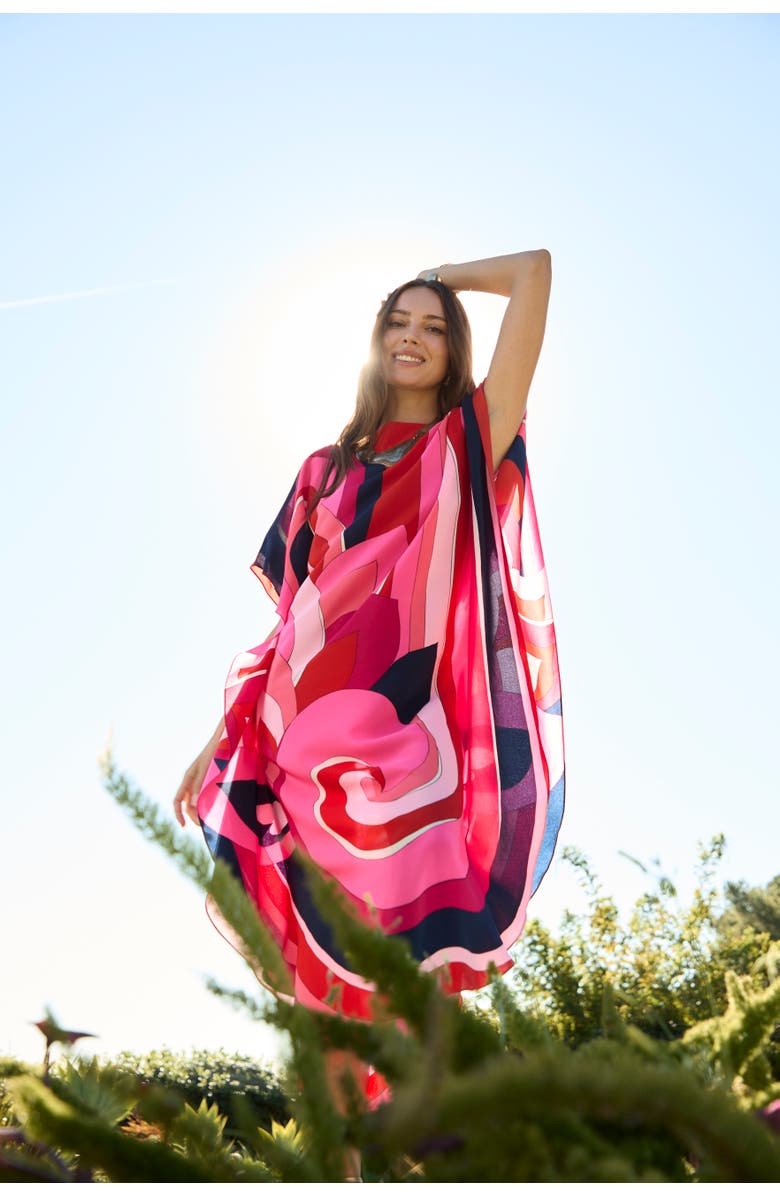 Trina Turk Jalani Maxi Caftan Dress, Alternate, color, Multi