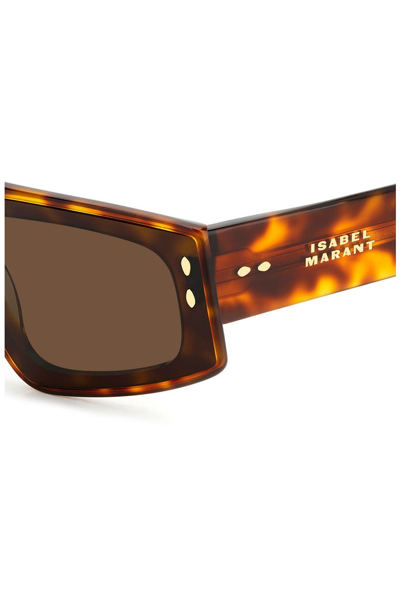 66mm Oversize Rectangular Sunglasses, Alternate, color, BROWN HAVANA