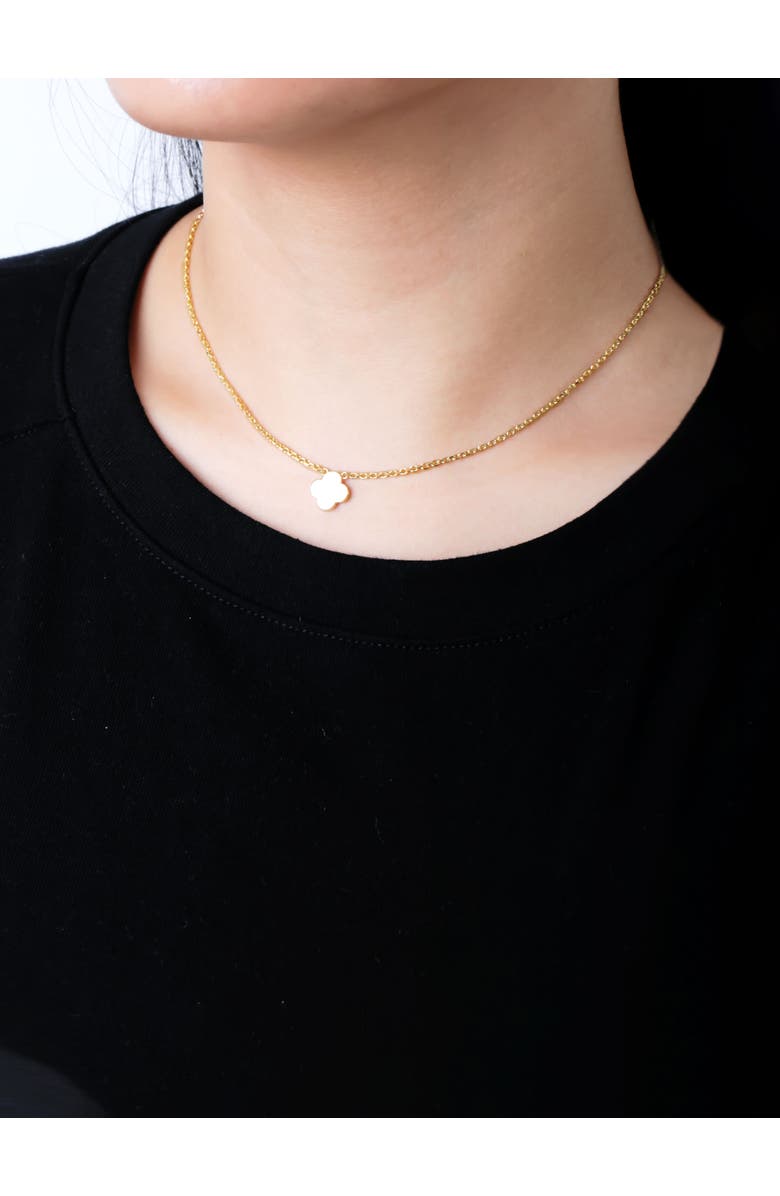 DEVATA Clover Chain Necklace in 14K Gold, 10mm, Alternate, color, Yellow Gold