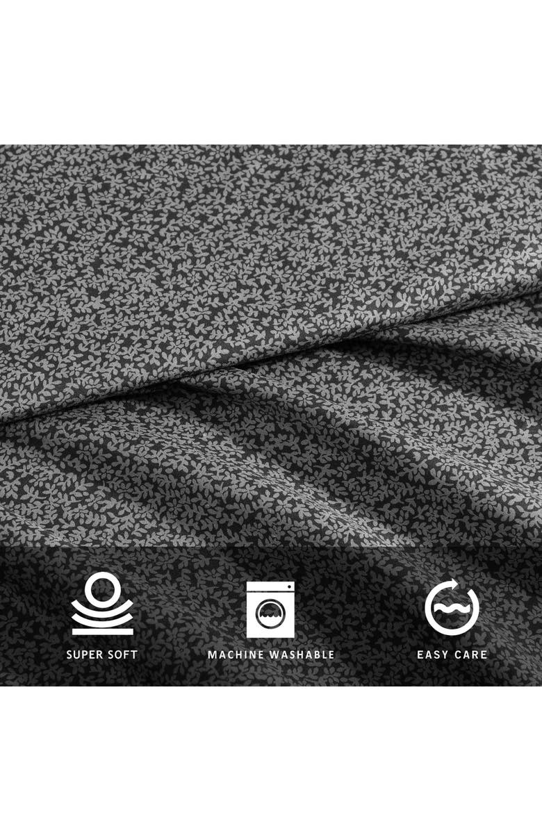 Kenneth Cole New York Chill Flowers Sheet Set, Alternate, color, Charcoal