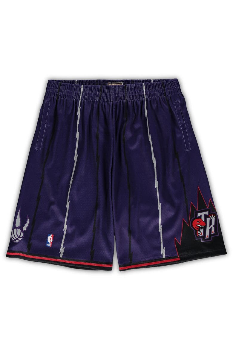 Men's Mitchell & Ness Purple Toronto Raptors Big & Tall Hardwood Classics Team Swingman Shorts, Main, color, Purple