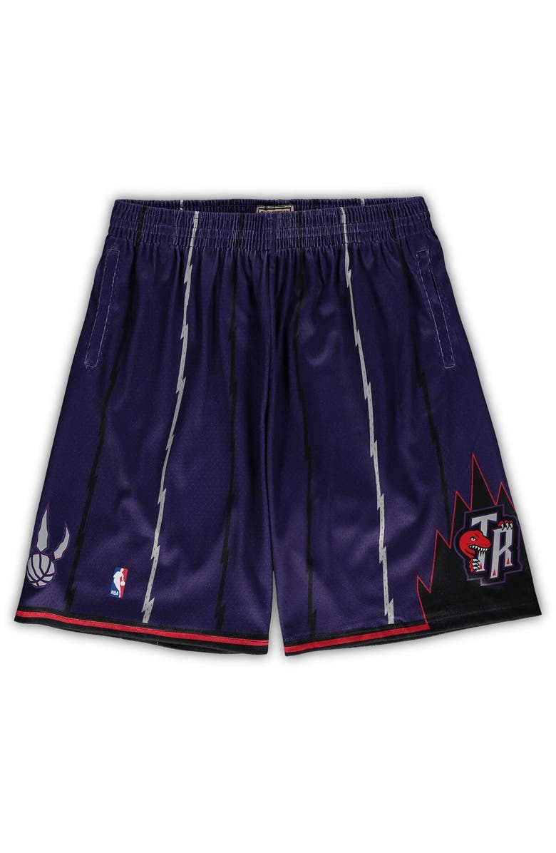 Mitchell & Ness Men's Mitchell & Ness Purple Toronto Raptors Big & Tall Hardwood Classics Team Swingman Shorts, Main, color, Purple