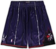 Mitchell & Ness Men's Mitchell & Ness Purple Toronto Raptors Big & Tall Hardwood Classics Team Swingman Shorts