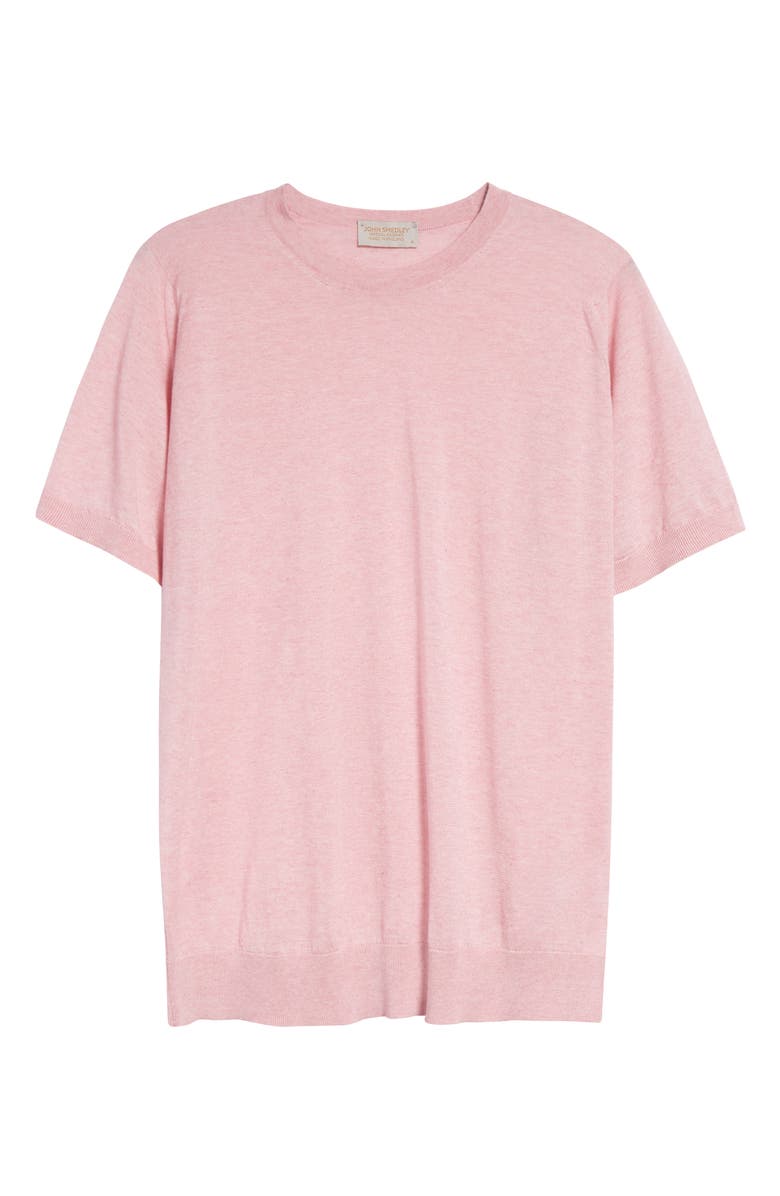 John Smedley Coulter Sea Island Cotton & Cashmere T-Shirt, Alternate, color, Roseate