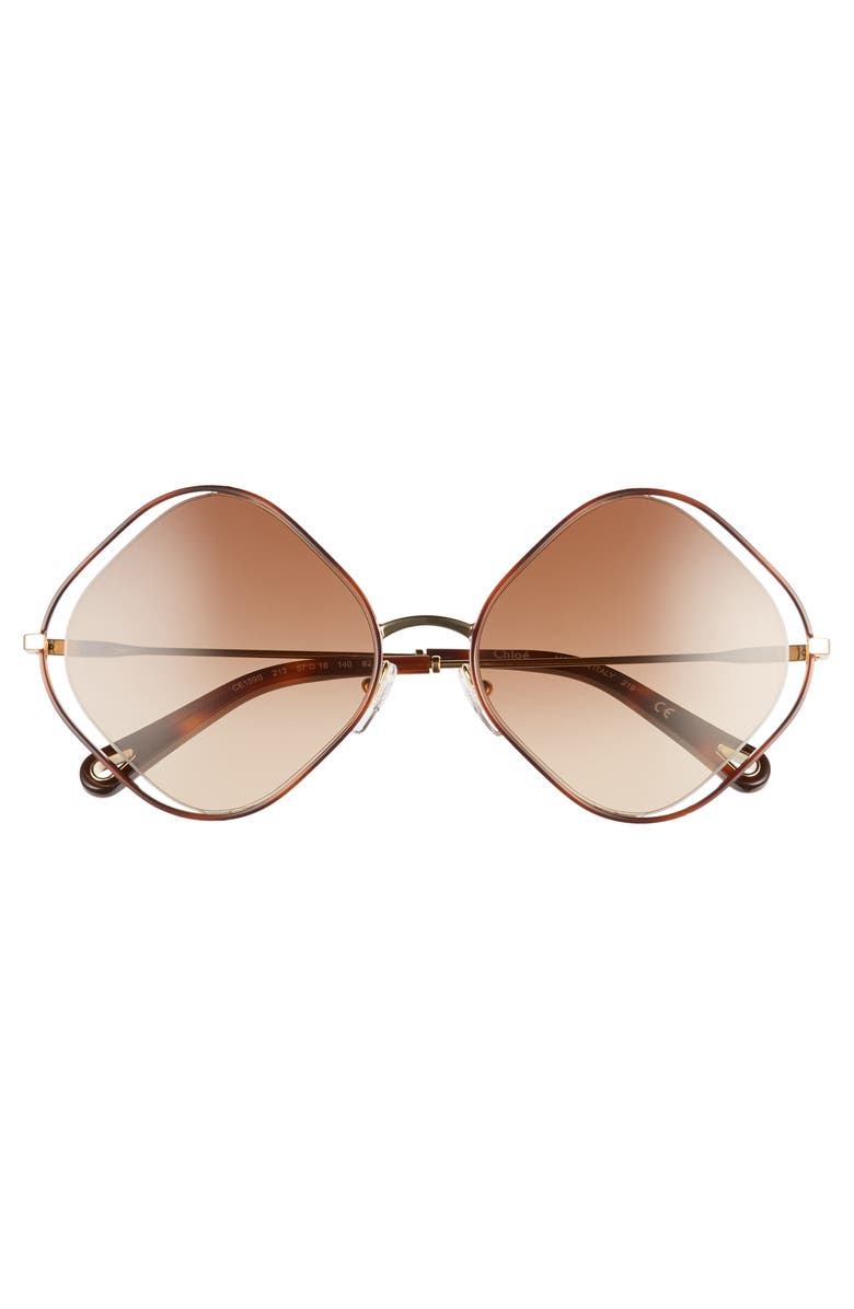Chloé Poppy 57mm Diamond Sunglasses, Alternate, color,