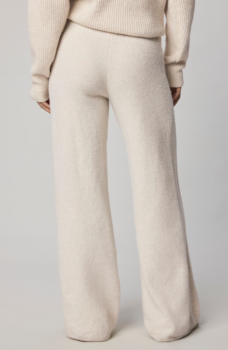 Splendid Stassi Rib Side Sweater Pants, Alternate, color, Pale Oak Heather White