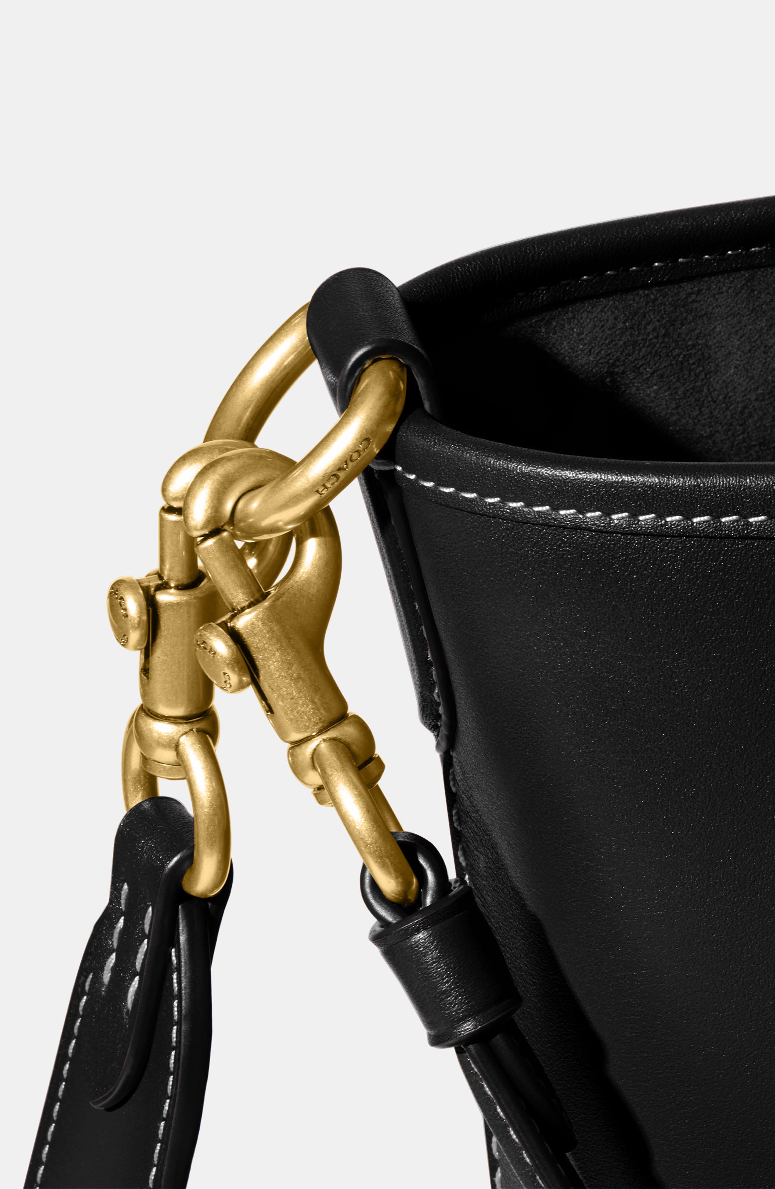 COACH Dakota Glovetanned Leather Bucket Bag, Alternate, color, 