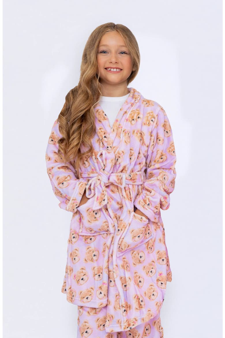 Plush Slumber Party loungewear Robe, Alternate, color, Lavender