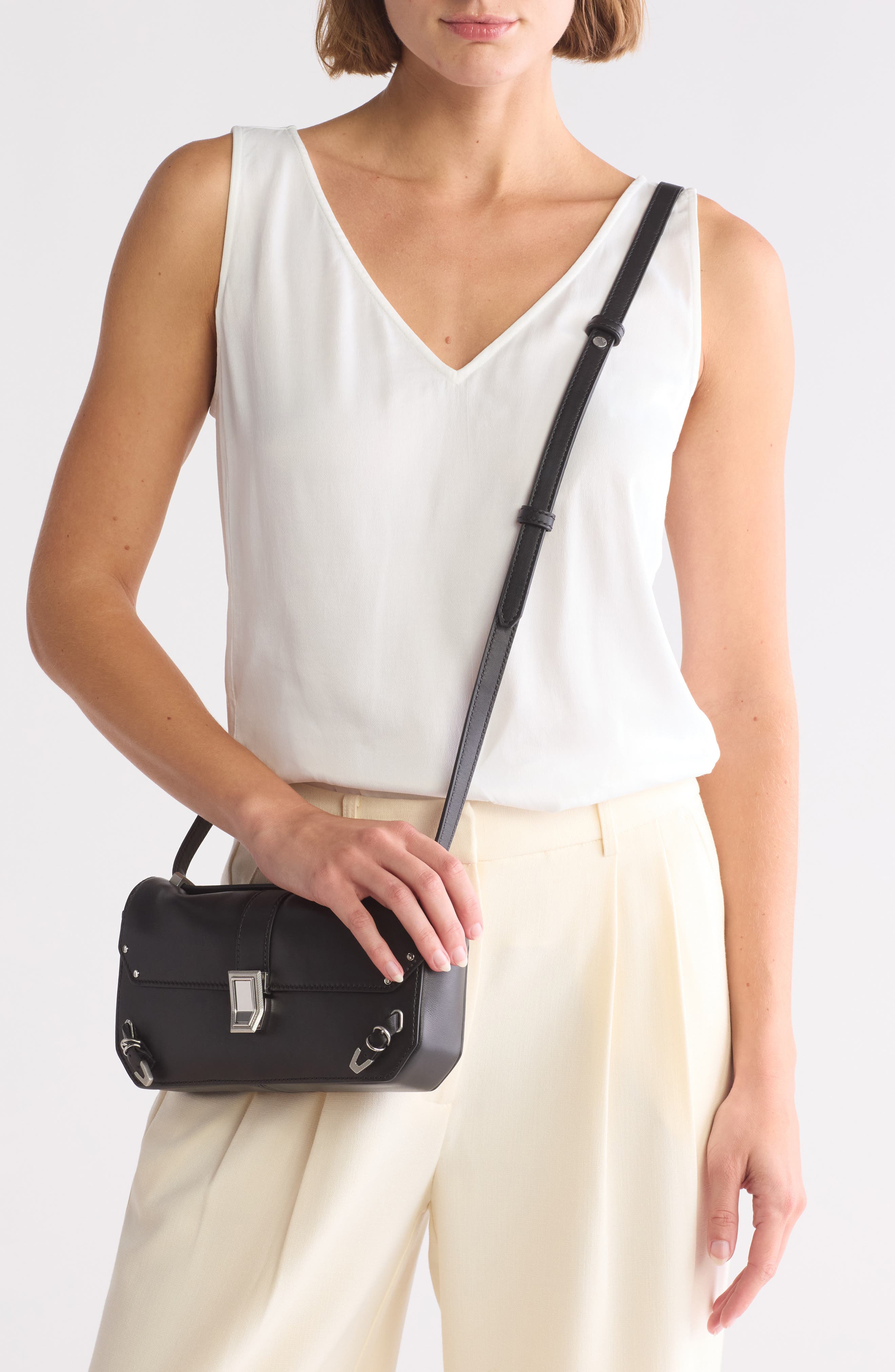 rag & bone Max Leather Convertible Shoulder Bag, Alternate, color, 