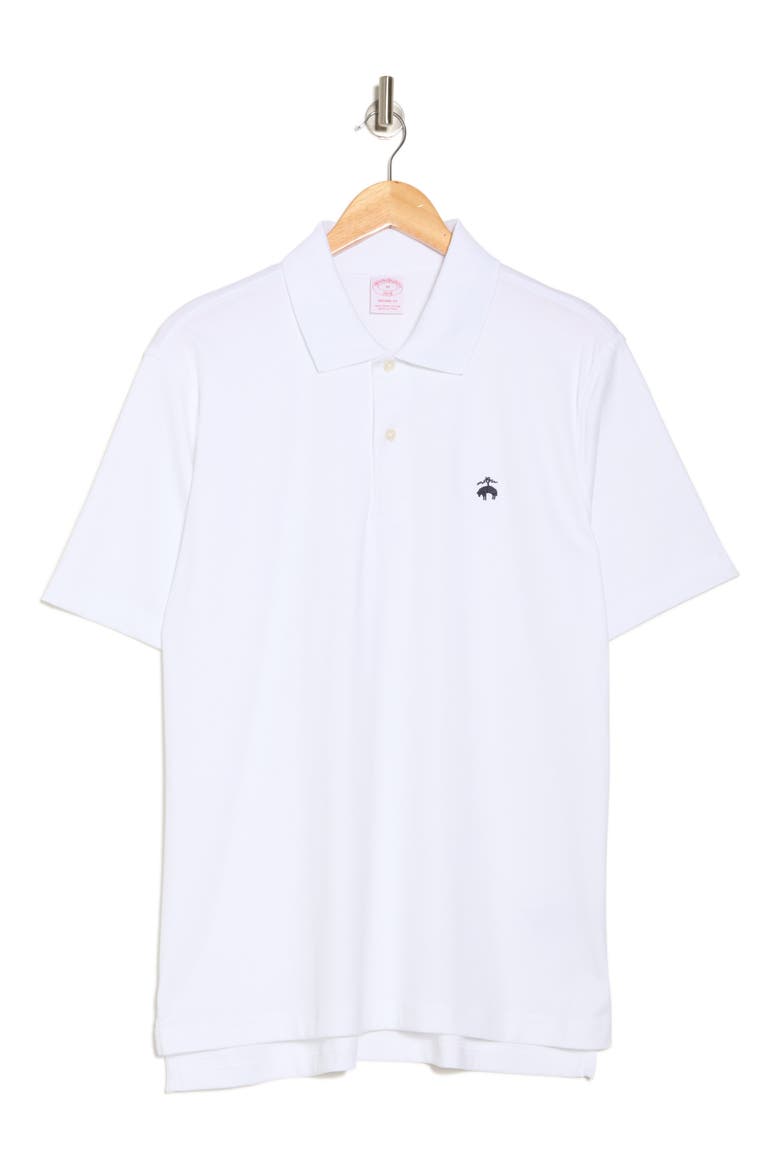 Cotton Interlock Knit Polo, Alternate, color, WHITE