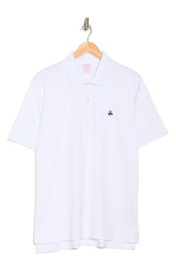 Brooks Brothers Cotton Interlock Knit Polo In White
