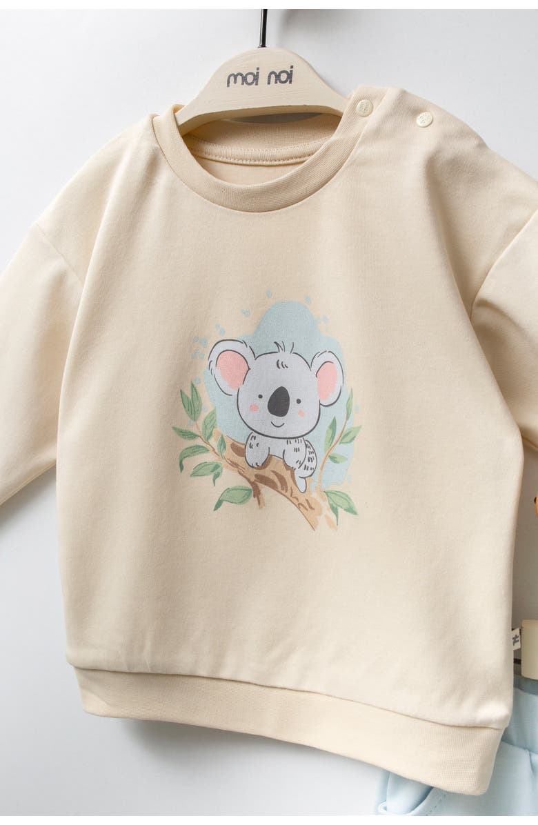 moi noi Koala Sweat Set, Alternate, color, Beige