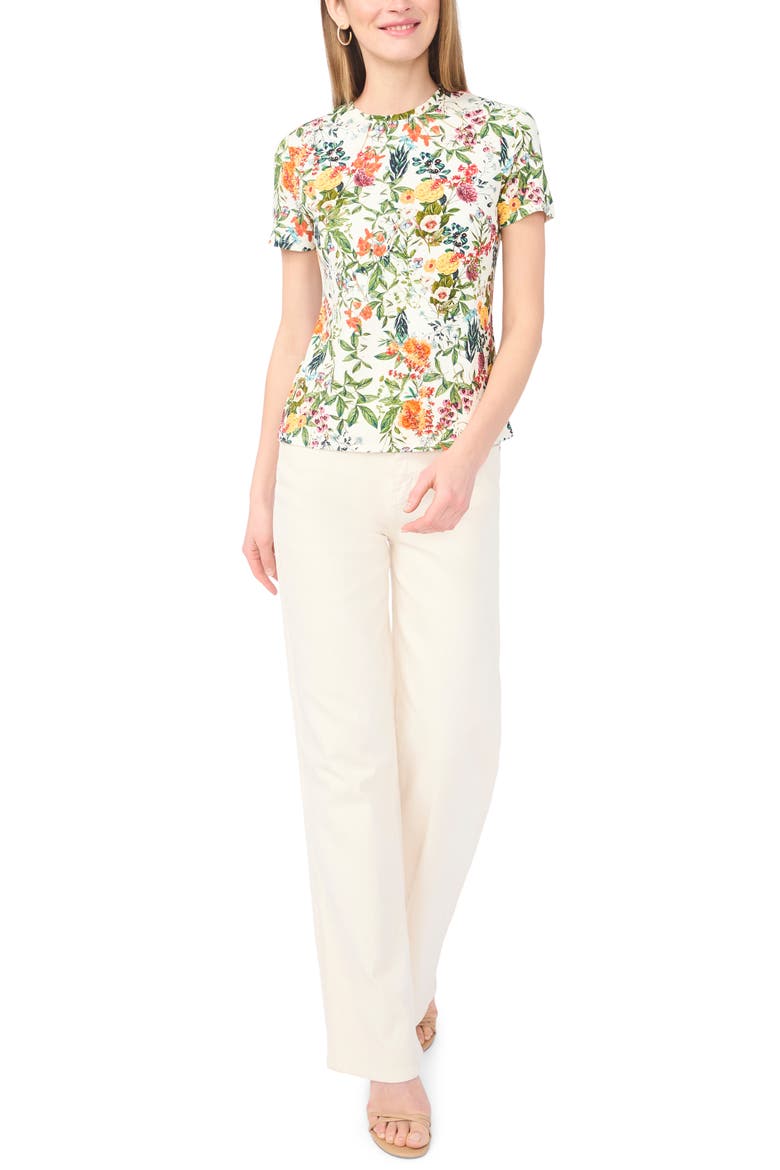 Floral Print T-Shirt, Alternate, color, NEW IVORY