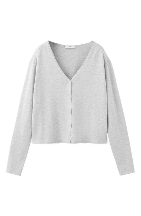 V-Neck Knit Cardigan