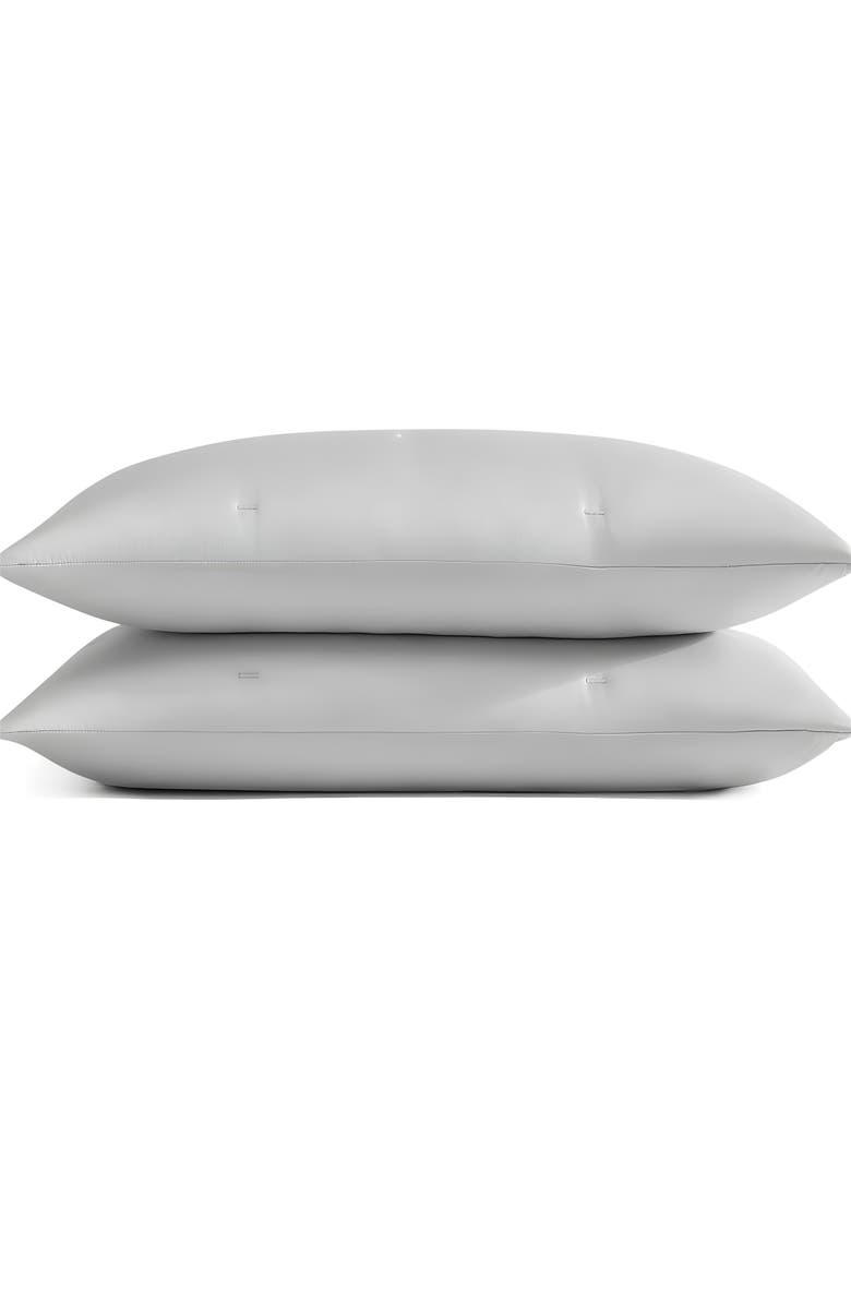 Sunday Citizen Silky Stitch Set of 2 Pillow Shams, Alternate, color, Pearl Gray