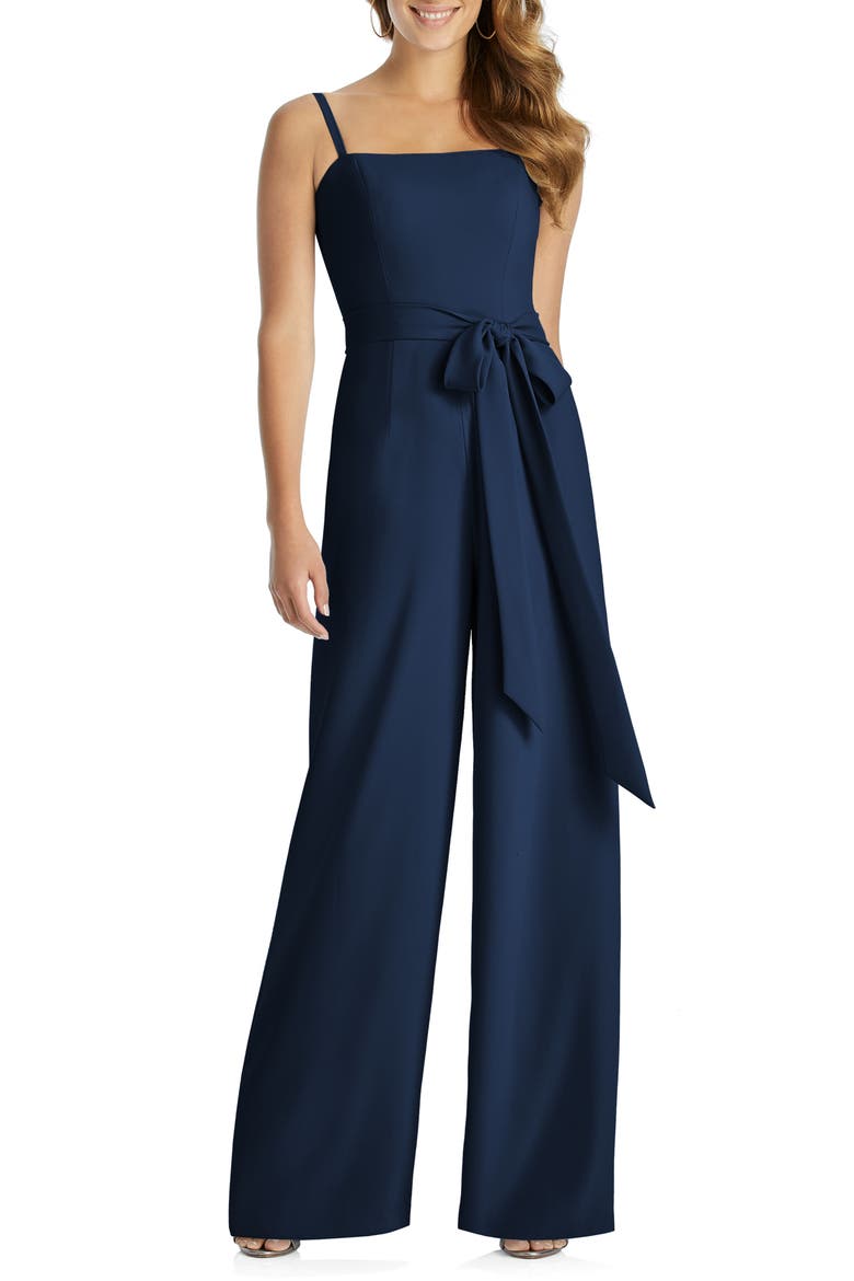 Alana Crepe Wide Leg Jumpsuit, Alternate, color, MIDNIGHT