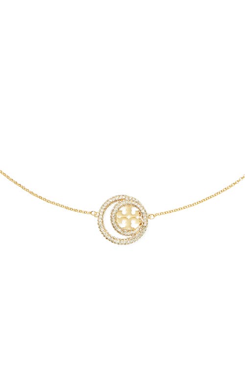 Tory Burch Miller Double Ring Pendant In Gold
