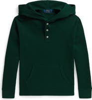 Polo Ralph Lauren Kids' Waffle Knit Cotton Hooded Henley