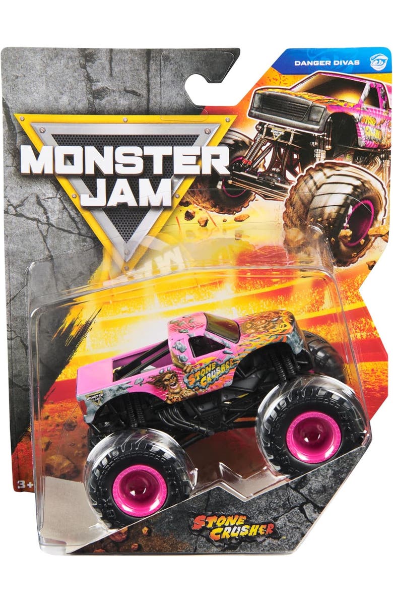 Grave Digger Mini Stone Crusher Die Cast Vehicle, Main, color, Pink